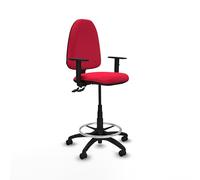 Piqueras y Crespo Taburete Aýna: Sillas de Oficina Altas con Ruedas, Ideal como Taburete Escritorio, Usar como Pelota para Sentarse en la Oficina y Taburete Alto de Oficina con Ruedas