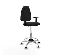 Piqueras y Crespo Taburete Aýna: Sillas de Oficina Altas con Ruedas, Ideal como Taburete Escritorio, Usar como Pelota para Sentarse en la Oficina y Taburete Alto de Oficina con Ruedas