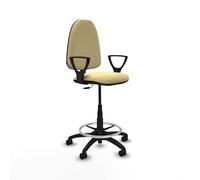 Piqueras y Crespo Taburete Aýna: Sillas de Oficina Altas Ideales para 4-6 Horas de Uso, con Respaldo Regulable en Altura y Brazos fijos, Taburete para Oficina