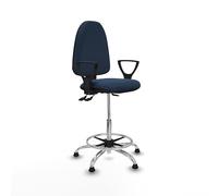 Piqueras y Crespo Taburete Aýna Taburete Ideal para 4-6 Horas de Uso, con Respaldo Regulable en Altura y Brazos fijos, soporta hasta 100 Kg