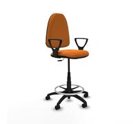 Piqueras y Crespo Taburete Aýna Taburete Ideal para Banco de Trabajo y Oficina, con Respaldo Regulable en Altura, Brazos fijos y Contacto Permanente, soporta hasta 100 Kg