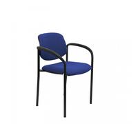 Silla fija Villalgordo bali azul chasis negro con brazos