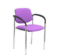Silla fija Villalgordo bali lila chasis cromo con brazos