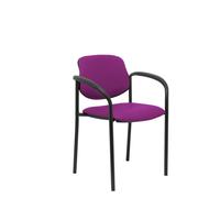 Piqueras y Crespo Villalgordo Silla Fija Similpiel Morado Chasis con Brazos Negro