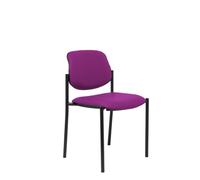 Piqueras y Crespo Villalgordo Silla Fija Similpiel Morado Chasis Negro
