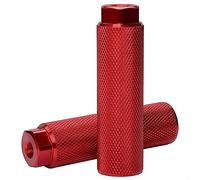 Piquetas antideslizantes para bicicleta, 100 x 28 mm, aleación de aluminio, par de clavijas de bicicleta, adecuadas para accesorios antideslizantes de bicicleta de montaña, rojo