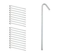 Piquetas camping xl estacas de acero 39 cm plateado piquetas para camping