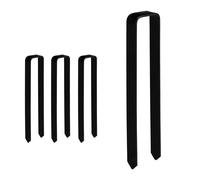 Piquetas para camping estacas de jardín anclajes metálicos 500 g 30 cm negro