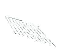 Pack 10 clavijas regatta steel peg 8" roundwire Talla única