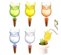 Piquetes de Riego Automático | Estacas de Riego para s 5 Unidades,Accesorios Automáticos con Forma de Flor para Jardín Invernadero Semillero Cactus y