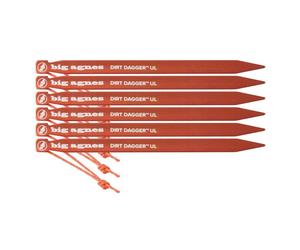 Piquetes de tienda Big agnes Dirt Dagger UL 7.5 Pack de 6 (Naranja)