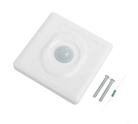 PIR Sensor de movimiento interruptor de luz detector de infrarrojos automático placa de pared 200 W de carga de un solo cable sin neutro, acabado blanco estándar del Reino Unido