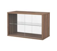 Pira Vitrina Pira Nogal-cristal transparente. 70x31 cm. 4 puertas