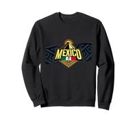 Pirámide Azteca con patrón geométrico Maya Orgullo Mexicano Sudadera