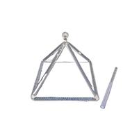 Pirámide cantante de cristal 3-8 pulgadas | Instrumentos curativos de sonido for meditación y Yoga, cuenco de torre Triangular de cuarzo transparente(7 inch)