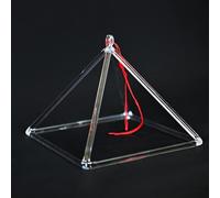 Pirámide cantante de cristal de cuarzo transparente de 10 pulgadas, con cuenco tibetano de cristal, para meditación curativa con sonido, instrumento musical curativo perfecto