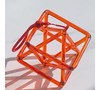 Pirámide Cantante De Cristal Naranja, For Accesorios De Meditación Curativa Con Sonido, Con Cuenco Tibetano De Cristal(9 Inch)