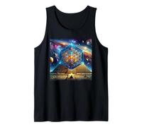 Pirámide con el Cubo de Metatrón Geometría Sagrada Camiseta sin Mangas