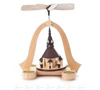 Pirámide Con Seiffener Iglesia Kurrende Y Turmbläsern Luz de Té