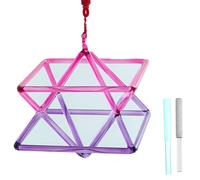 Pirámide de canto de cristal de cuarzo, bicolor, instrumento musical perfecto para curación de chakras, terapia de sonido, meditación y regalo de yoga (5 pulgadas)
