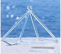 Pirámide de canto de cristal de cuarzo de 6 a 12 pulgadas, instrumento musical de sanación de sonido, oración y reducción del estrés (7 pulgadas)