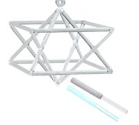 Pirámide de canto de cristal de cuarzo, instrumento musical perfecto para curación de chakras, con dos tipos de cuenco de cristal, terapia de sonido, meditación y regalo de yoga (7 pulgadas)