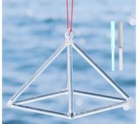 Pirámide de canto de cristal de cuarzo, Mokaba Merkaba para terapia de sonido, meditación, yoga, chakras, meditación, oración curativa (7 pulgadas)