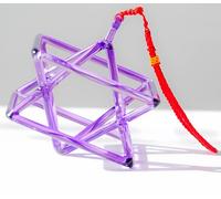 Pirámide de canto de cristal de cuarzo transparente de color azul ópticamente chakra, Merkaba/Mokaba para meditación curativa, oración de meditación de curación con sonido (9 pulgadas)