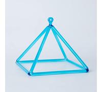 Pirámide De Canto De Cristal De Meditación, Instrumento Musical De Curación Perfecto, For Budista, Yoga, Reducción Del Estrés, Con Crystal Striker (Color : Blue_10 Inch)