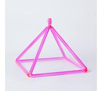 Pirámide De Canto De Cristal De Meditación, Instrumento Musical De Curación Perfecto, For Budista, Yoga, Reducción Del Estrés, Con Crystal Striker (Color : Pink_8 Inch)