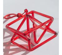 Pirámide de canto de cristal, for curación, meditación, equilibrio corporal, ajuste emocional, instrumento musical de curación de chakras perfecto(Red,9 Inch)