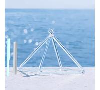 Pirámide de canto de cristal transparente (6-12 pulgadas), el mejor regalo para sanación de sonido, meditación, terapia de sonido, yoga, chakras, meditación, oración y reducción del estrés (7