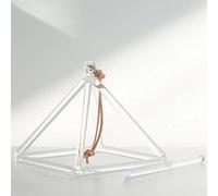 Pirámide de canto de cuarzo de cristal for meditación de yoga y curación de sonido, instrumento de música con estuche de transporte resistente y dos tipos de huelguistas (Color : Without case_8inch)