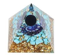 Pirámide de Chakra de Cristal, Equilibra la Energía del Cuerpo Emparejamiento Armonioso Pirámide de Orgone Bellamente Hecha a Mano única para la Decoración de la Oficina en el Hogar para la