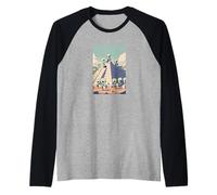 Pirámide de construcción de Extraterrestres OVNI Antigua Historia Alienígena Conspiración Camiseta Manga Raglan