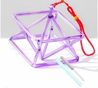 Pirámide de cristal de cuarzo azul Mokaba Merkaba, instrumento musical perfecto para curación de chakras, para terapia de sonido, meditación y regalo de yoga (8 pulgadas)