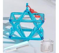 Pirámide de cristal de cuarzo azul transparente Mokaba Merkaba, instrumento musical perfecto para curación de chakras, para meditación curativa de sonido, regalo de yoga para oración (10 pulgadas +