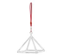 Pirámide de cristal de cuarzo de 5/4 pulgadas, 12,7 x 12,7 cm, armonización del cuerpo, práctica cuerda colgante, instrumento musical para sanación con sonido, meditación, cuenco de cristal (5