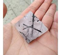 Pirámide de cristal de cuarzo de pelo de turmalina negra natural Inicio Colecciones