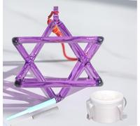 Pirámide de cristal de cuarzo morado Mokaba para meditación curativa de sonido, regalo de yoga para oración (8 pulgadas + bolsa)