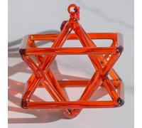 Pirámide de cristal de cuarzo naranja Mokaba Merkaba, instrumento musical perfecto para curación de chakras, para curación, meditación, yoga, curación piramidal, etc. (8 pulgadas + bolsa)