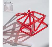 Pirámide de cristal de cuarzo ópticamente transparente Merkaba con funda de transporte y mazo (tamaño: 8 pulgadas)