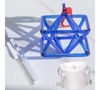 Pirámide de cristal de cuarzo transparente índigo Mokaba Merkaba, instrumento musical perfecto para curación de chakras, para meditación curativa de sonido, regalo de yoga para oración (10 pulgadas +