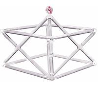 Pirámide de cristal de cuarzo transparente Merkaba para meditación curativa, oración de meditación curativa, regalo para oración (8 pulgadas + bolsa)