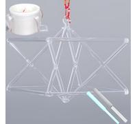 Pirámide de cristal de cuarzo transparente Merkaba para meditación curativa, oración de meditación curativa, regalo para oración (6 pulgadas + bolsa)