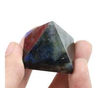 Pirámide de cristal de labradorita natural, piedra de cuarzo, chakra, punto de cristal, decoración del hogar, manualidades de piedra, 1 unidad