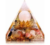 Pirámide de cristal inspiradora de orgón, flor de la vida, con mezcla de cuarzo, pirámide de energía, generador para protección, meditación, pirámides de orgonita