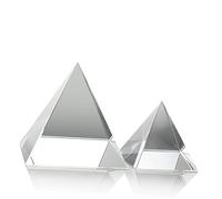 Pirámide de Cristal Óptico de 80mm, Adorno de Escritorio | Vidrio Óptico, Forma Piramidal de Cuatro Lados, para Estudio del Arco Iris y Efectos Visuales