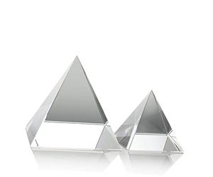Pirámide de Cristal Óptico de 80mm, Adorno de Escritorio | Vidrio Óptico, Forma Piramidal de Cuatro Lados, para Estudio del Arco Iris y Efectos Visuales