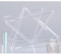 Pirámide de cristal transparente de Merkaba, pirámide de canto de cristal de cuarzo, para meditación curativa, curación con sonido, regalo para oración (8 pulgadas + bolsa)